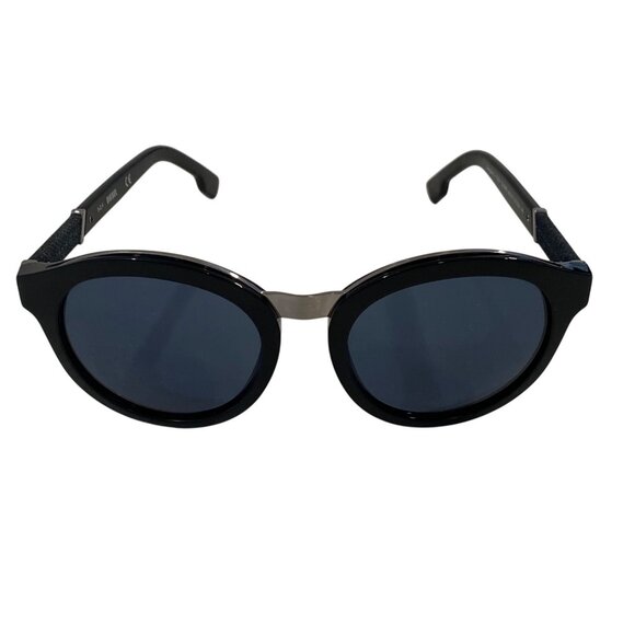 Diesel Womens Round Black Sunglasses With Denim Accents & Dark Lenses 3-2.4 - Picture 10 of 16